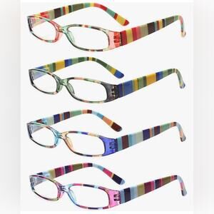 Noperwis Multicolored Slim Readers Glasses 3.50 Pack of 4 NIB